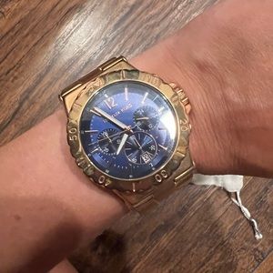 Michael kors watch - rose gold with blue face